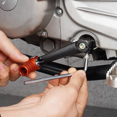 رافعة ناقل الحركة CNC قابلة للطي مع مفتاح L لـ Kayo T2 T4 T4L TTR 125 Zonshen 250cc ATV Dirt BikePit Bike - 6061 ألومنيوم للطيران-أسود-برتقالي in Kuwait