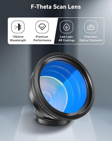 FAHKNS F-Theta Scan Lens, 70x70mm FL 100mm Field Lens for Fiber Laser Marking Cutting Engraver Machine for 1064nm Galvo System M85 (0-100W) in Saudi Arabia