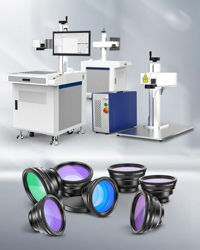 FAHKNS F-Theta Scan Lens, 70x70mm FL 100mm Field Lens for Fiber Laser Marking Cutting Engraver Machine for 1064nm Galvo System M85 (0-100W) in Saudi Arabia