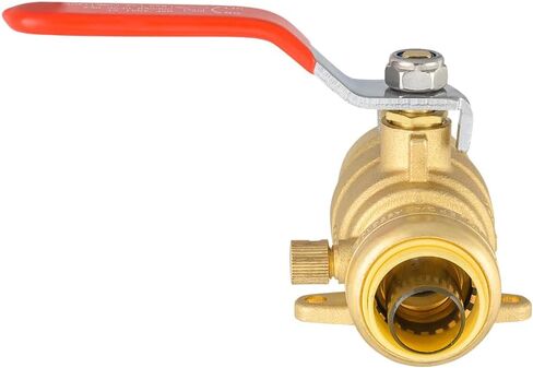 EFIELD 3/4 بوصة صمام كروي نحاسي بمنفذ كامل مناسب للدفع مع تصريف، تجهيزات سباكة للنحاس، Pex، أنابيب Cpvc in Kuwait