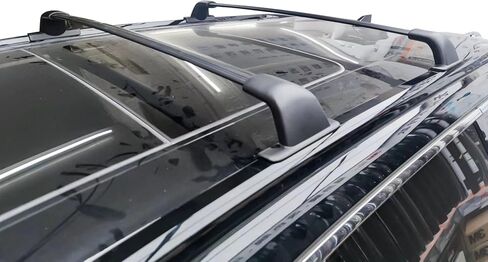 Roof Racks CNC Aluminum Alloy ONLY Rail Cross Bars Rail Fit for Infiniti QX60 QX-60 QX 60 Rack 2022 2023 2024 Crossbar Black in Kuwait