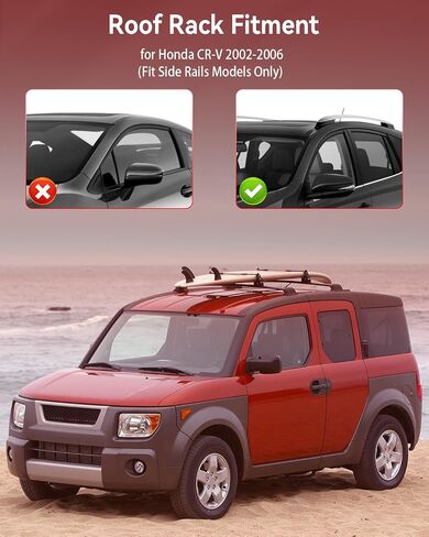 GDSMOTU حامل سقفي قضبان متقاطعة متوافقة مع Honda for CR-V 2002-2006، قضبان متقاطعة من الألومنيوم على السطح حامل البضائع الأمتعة 150LBS in Saudi Arabia