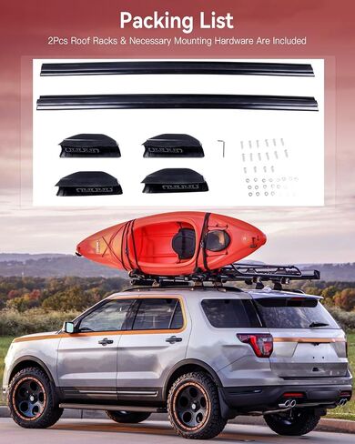 GDSMOTU حامل سقفي قضبان متقاطعة متوافقة مع Honda for CR-V 2002-2006، قضبان متقاطعة من الألومنيوم على السطح حامل البضائع الأمتعة 150LBS in Saudi Arabia