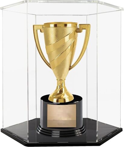 حافظة عرض شفافة من الأكريليك مقاس 13 بوصة، حافظة عرض تذكارات، مع قاعدة سوداء، شاشة عرض مقاومة للغبار مُجمَّعة، حافظة عرض واضحة للمقتنيات، نماذج ألعاب الدمى، المنظمات in Kuwait