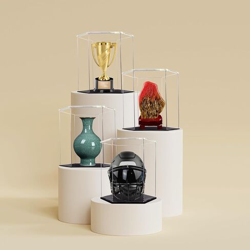 حافظة عرض شفافة من الأكريليك مقاس 13 بوصة، حافظة عرض تذكارات، مع قاعدة سوداء، شاشة عرض مقاومة للغبار مُجمَّعة، حافظة عرض واضحة للمقتنيات، نماذج ألعاب الدمى، المنظمات in Kuwait