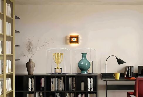 حافظة عرض شفافة من الأكريليك مقاس 13 بوصة، حافظة عرض تذكارات، مع قاعدة سوداء، شاشة عرض مقاومة للغبار مُجمَّعة، حافظة عرض واضحة للمقتنيات، نماذج ألعاب الدمى، المنظمات in Kuwait