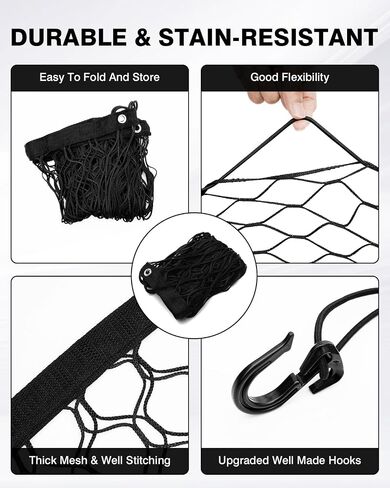 Karltys Truck Bed Cargo Net for Rivian R1T/R1S 2022-2024 Accessories, Rivian Envelope Style Cargo Net, Heavy Duty Cargo Net for Pickup Truck Bed, Highly Elastic Mesh Netting with Durable Hooks in Saudi Arabia