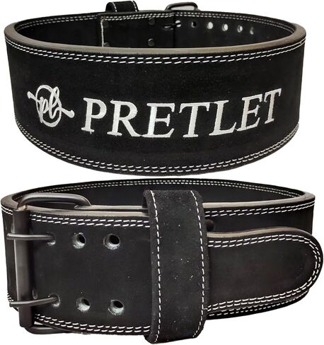 Powerlifting belt -10mm Double Prong Adjustable Weightlifting Belt for Men & Women 100% Leather Weight Lifting Belt for Back Support, Powerlifting, Squat & Deadlift in Saudi Arabia