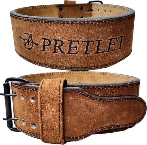 Powerlifting belt -10mm Double Prong Adjustable Weightlifting Belt for Men & Women 100% Leather Weight Lifting Belt for Back Support, Powerlifting, Squat & Deadlift in Saudi Arabia