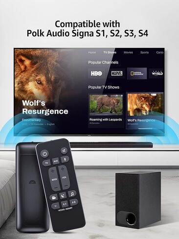 Universal Soundbar Remote Control for Polk Audio Sound Bar Signa S1 S2 S3，Replacement Sounbar Remote Control for Polk Audio Signa S1/Signa S2/Signa S3/Signa S4 Ultra-Slim Soundbar, RE6214-1 RE62141 in Saudi Arabia
