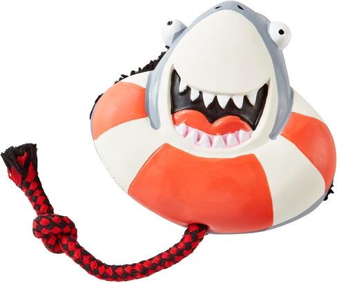 Max & Molly's Snuggles Dog Toy for Small to Medium Dogs, Includes Rope Chew for Soft Play & Teething Puppies, Light, Squeaky, Cute and Interactive Toys for Pets - Frenzy The Shark in Saudi Arabia
