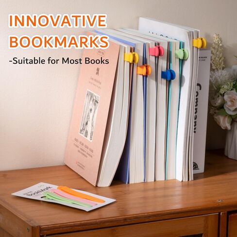 3pcs Silicone Automatic Bookmarks, Book Marks Gifts for Reading Women, Men, Kids, Book Lovers, Readers, Unique Cute Book Accessories, Stay in Place and Follow as You Read" in Saudi Arabia