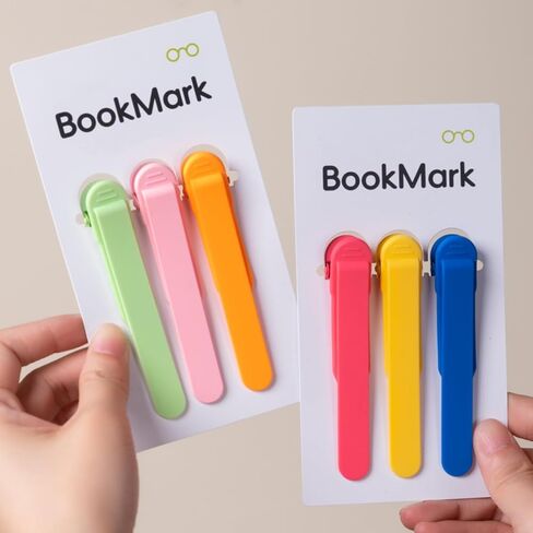 3pcs Silicone Automatic Bookmarks, Book Marks Gifts for Reading Women, Men, Kids, Book Lovers, Readers, Unique Cute Book Accessories, Stay in Place and Follow as You Read" in Saudi Arabia