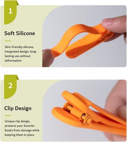 3pcs Silicone Automatic Bookmarks, Book Marks Gifts for Reading Women, Men, Kids, Book Lovers, Readers, Unique Cute Book Accessories, Stay in Place and Follow as You Read" in Saudi Arabia