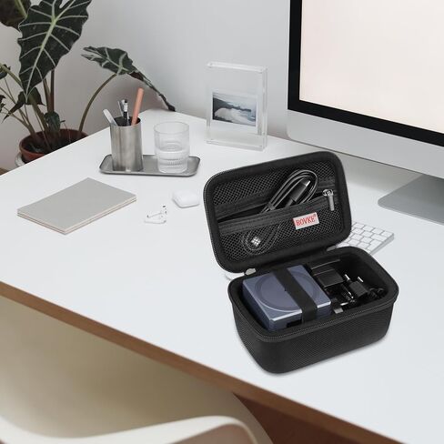 BOVKE Carrying Case for Anker 3-in-1 Cube MagSafe Charger 15W Max Fast Charging Foldable Wireless Charger, Extra Space for Charger Adaptor, Cables, Black in Saudi Arabia