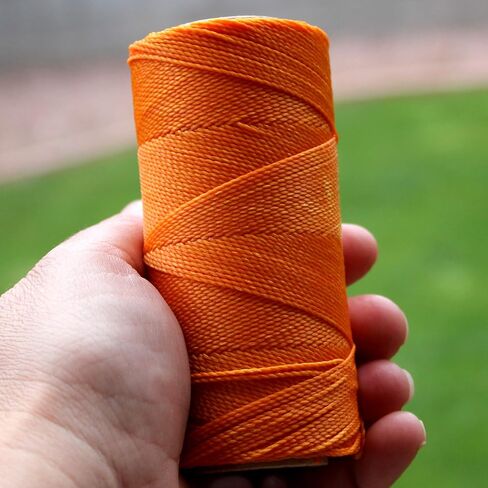 Linhasita Waxed 100% Polyester Twisted Waxed Waterproof Macramé Cord Thread String Many Colors 180 Yards Spool, Friendship Bracelet, Leather Sewing, Imported Brazil (1mm, 1019 Boston Fern) in Saudi Arabia