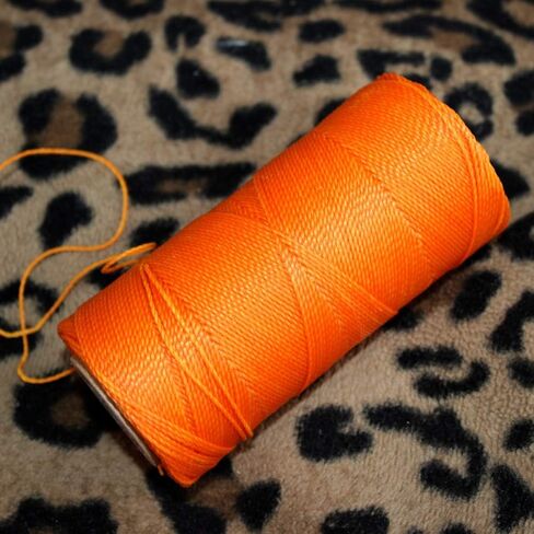 Linhasita Waxed 100% Polyester Twisted Waxed Waterproof Macramé Cord Thread String Many Colors 180 Yards Spool, Friendship Bracelet, Leather Sewing, Imported Brazil (1mm, 1019 Boston Fern) in Saudi Arabia