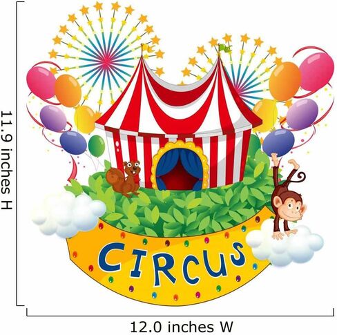 ملصق جداري من Wallmonkeys Carnival Circus قابل للتقشير واللصق (12 بوصة عرض × 12 بوصة ارتفاع) WM324517 in Kuwait