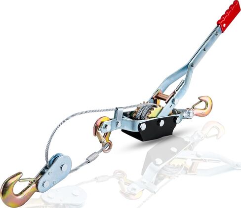 FanzKo 5 طن يأتي على طول ساحبة طاقة الونش، كابل طاقة عالي التحمل يأتي مع أداة مع تروس مزدوجة، ساحب كابل رافعة للسيارات، 5 طن (10000 رطل) رافعة يدوية لسحب الكابلات، CA3291 in Kuwait