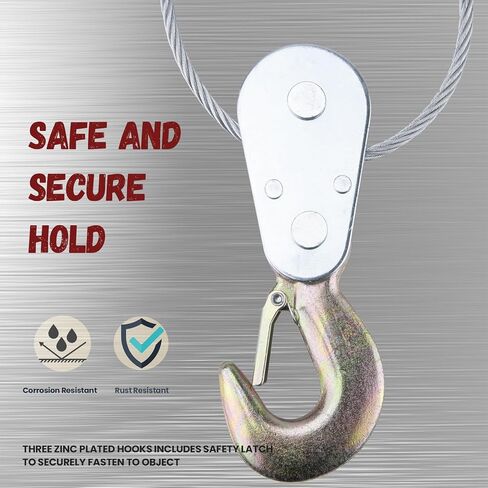 FanzKo 5 طن يأتي على طول ساحبة طاقة الونش، كابل طاقة عالي التحمل يأتي مع أداة مع تروس مزدوجة، ساحب كابل رافعة للسيارات، 5 طن (10000 رطل) رافعة يدوية لسحب الكابلات، CA3291 in Kuwait