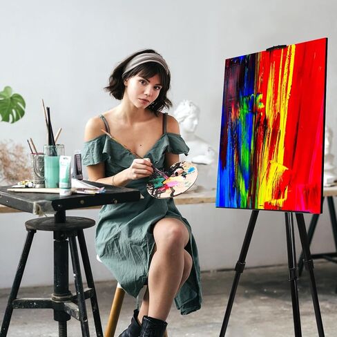 حامل طلاء للبالغين، عبوتان من الحوامل المحمولة للرسم مع حقيبة ومشابك، حامل سطح الطاولة قابل للتعديل بارتفاع من 17 بوصة إلى 63 بوصة، حامل معدني خفيف الوزن للرسم والعرض في الهواء الطلق in Kuwait