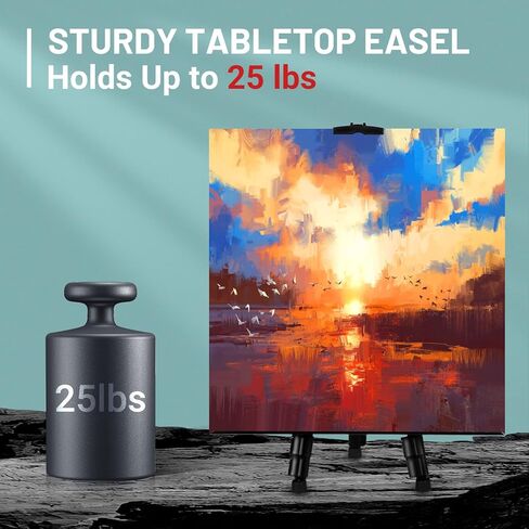 حامل طلاء للبالغين، عبوتان من الحوامل المحمولة للرسم مع حقيبة ومشابك، حامل سطح الطاولة قابل للتعديل بارتفاع من 17 بوصة إلى 63 بوصة، حامل معدني خفيف الوزن للرسم والعرض في الهواء الطلق in Kuwait