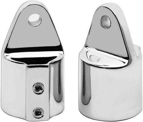 SEAROAM Boat Top Hardware Bimini Top Hardware 7/8 بوصة و1 بوصة غطاء نهاية العين مناسب 316 الفولاذ المقاوم للصدأ أجزاء القارب العلوية شديدة التحمل بيميني قوس السكك الحديدية دعامة Bimini Top Accessories، حزمة من 2 in Kuwait