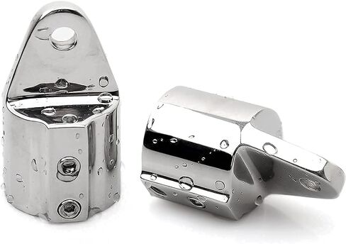 SEAROAM Boat Top Hardware Bimini Top Hardware 7/8 بوصة و1 بوصة غطاء نهاية العين مناسب 316 الفولاذ المقاوم للصدأ أجزاء القارب العلوية شديدة التحمل بيميني قوس السكك الحديدية دعامة Bimini Top Accessories، حزمة من 2 in Kuwait