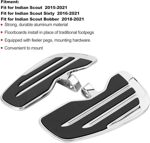 Aramox دراجة نارية Footpeg، ألواح أرضية للراكب الأمامي من الألومنيوم أوتاد القدم مجموعة ملحقات لوحة القدم تناسب الكشافة الهندية / الستين / بوبر 2015 (أسود) in Kuwait
