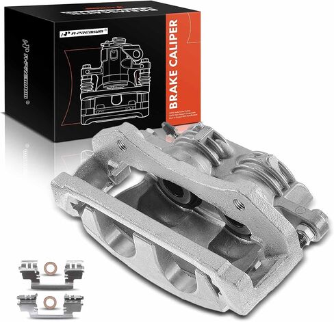 مجموعة فرجار قرص الفرامل الممتازة مع دعامة متوافقة مع موديلات مختارة من Ford وMercury - Five Hundred, Freestyle, Montego, 2005 2006 2007, 3.0L - جانب السائق الأيسر الأمامي in Kuwait