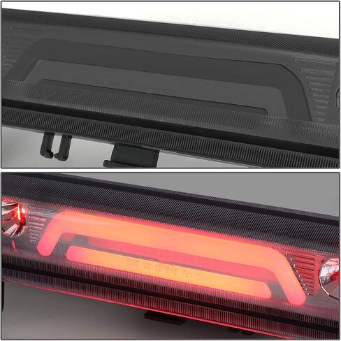 DNA MOTORING 3BL-GMCD00-3D-LED-BK-SM غطاء أسود ثلاثي الأبعاد LED ضوء الفرامل الذيل الثالث [متوافق مع 00-06 Suburban 1500 2500 / Tahoe / 00-06 Yukon & XL 1500 2500] in Kuwait