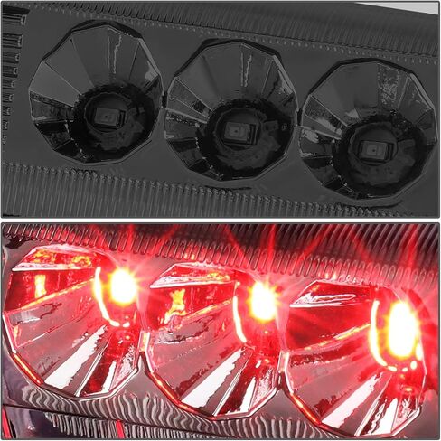 DNA MOTORING 3BL-GMCD00-3D-LED-BK-SM غطاء أسود ثلاثي الأبعاد LED ضوء الفرامل الذيل الثالث [متوافق مع 00-06 Suburban 1500 2500 / Tahoe / 00-06 Yukon & XL 1500 2500] in Kuwait