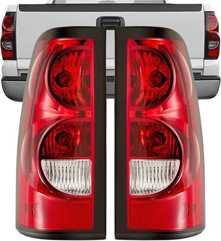 مصابيح خلفية متوافقة مع Chevy شيفروليه سيلفرادو 1500 2500 3500، GMC Sierra 1500 2500 3500، 1999-2007، مصابيح الفرامل الخلفية، بدون مصابيح (جانب السائق والراكب) in Saudi Arabia
