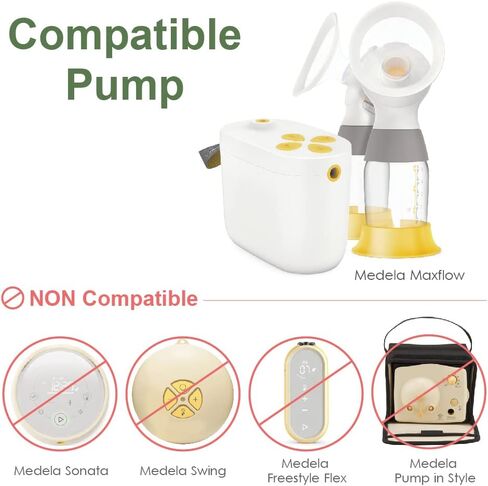 Maymom MyFit Flange Set 17mm Small Shield Tube Valve Base Connector Compatible with Medela New Pump in Style Maxflow Breast Pump Not Original Medela Pump Parts Replace Medela PersonalFit Flex in Saudi Arabia