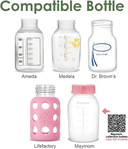 Maymom MyFit Flange Set 17mm Small Shield Tube Valve Base Connector Compatible with Medela New Pump in Style Maxflow Breast Pump Not Original Medela Pump Parts Replace Medela PersonalFit Flex in Saudi Arabia
