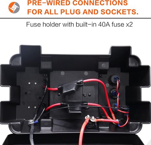 AMOMDPOWER 12V-24V صندوق بطارية ذكي متعدد الوظائف، نظام كهربائي للتخييم شديد التحمل، صناديق التحكم في البطارية، صندوق الطائر لقارب المقطورة، السيارة البحرية RV الشمسية (بدون بطارية) in Kuwait