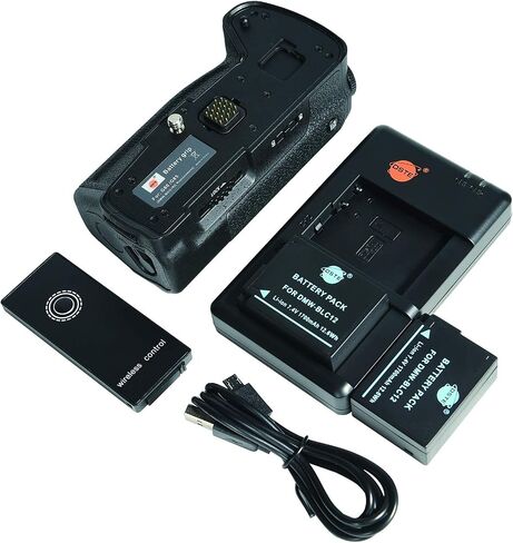 DSTE Replacement for Pro IR Remote Control DMW-BGG1 Vertical Battery Grip + 2X DMW-BLC12 + Dual USB Charger Compatible Panasonic Lumix DMC-G80 DMC-G85 G80 G85 Digital Camera in Saudi Arabia
