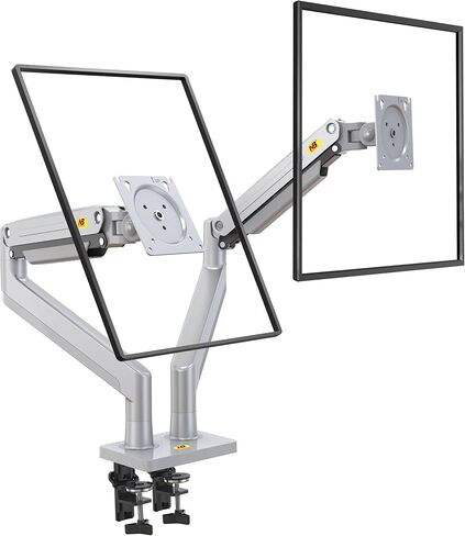 NB North Bayou Dual Monitor Arm Ultra Wide Full Motion Swivel Monitor Mount with Gas Spring for 22''-32'' Monitors with Load Capacity from 4.4 to 33lbs for Each Arm Monitor Stand G32-S in Kuwait