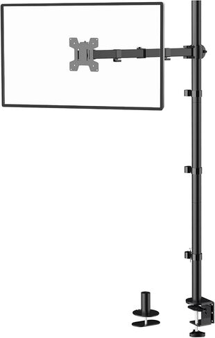 WALI Single Monitor Stand Desk Mount, 39 inch Tall Monitor Stand Fully Adjustable, Articulating Arm for Computer Screen up to 32 inch, 22lbs (M001XXL), Black in Saudi Arabia