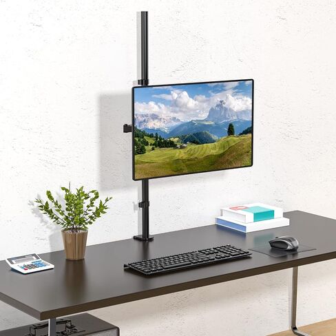 WALI Single Monitor Stand Desk Mount, 39 inch Tall Monitor Stand Fully Adjustable, Articulating Arm for Computer Screen up to 32 inch, 22lbs (M001XXL), Black in Saudi Arabia