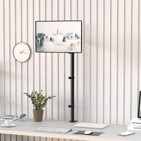 WALI Single Monitor Stand Desk Mount, 39 inch Tall Monitor Stand Fully Adjustable, Articulating Arm for Computer Screen up to 32 inch, 22lbs (M001XXL), Black in Saudi Arabia