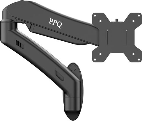 حامل شاشة على الحائط - ذراع شاشة فردي زنبركي غاز لحامل تلفزيون كامل الحركة مقاس 14-32 بوصة مع دوارة إمالة قابلة للضبط، تصميم مثالي لمسمار فردي، الحد الأقصى VESA 100x100 مم حتى 15.4 رطل in Kuwait