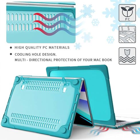 Mektron for MacBook Pro 16 Case A2141, Heavy Duty Shockproof Hard Shell Cover for MacBook Pro 16 inch 2020 2019 Release, Sky Blue in Kuwait