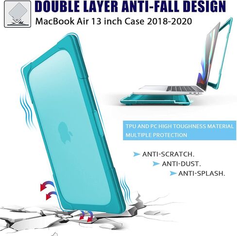 Mektron for MacBook Pro 16 Case A2141, Heavy Duty Shockproof Hard Shell Cover for MacBook Pro 16 inch 2020 2019 Release, Sky Blue in Kuwait