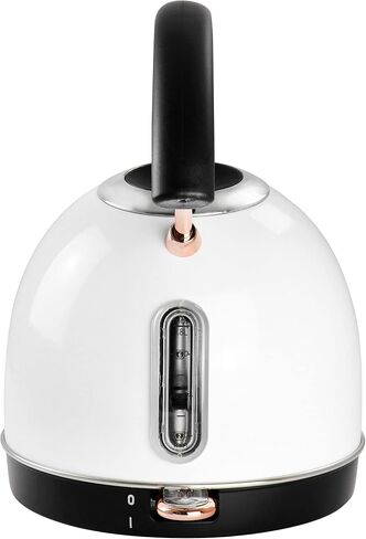 غلاية شاي كهربائية ميجا شيف سعة 1.8 لتر بنصف دائرة باللون الأسود غير اللامع in Kuwait