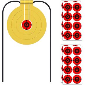 Atflbox Two in One Self-Healing Resetting Target, 8 Inch Gong High Caliber Spinner Target, Shooting Targets for Rifle, Pistol, Airgun, Handgun in Saudi Arabia