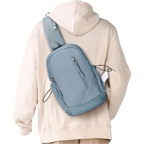 SEAFEW Small Black Sling Crossbody Bag for Men Women, Tactical Backpack Shoulder Daypack Mini Anti-Theft Motorcycle Chest Bags, Small One Strap Backpack for Casual Travel Hiking Outdoor Sports in Kuwait