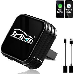 MMB Wireless CarPlay Adapter for iPhone＆Android Auto, Fast Auto-Connect, WiFi 6, Bluetooth 5.4, Convert Wired to Wireless, No Delay, USB-C/USB-A/Extension Cable, Compatible with iOS10+/Android 11+ in Kuwait