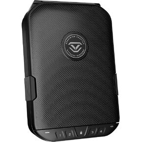 VAULTEK LifePod 20 Full-Size Lockable Weatherproof Case with Built-in Lock, Steel Security Cable, & TSA Handgun Case or Car Safe, Portable Travel Pistol Safe/Covert Black in Kuwait