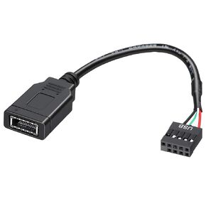 USB 2.0 to Type-E Motherboard Header Extension Cable, USB 2.0 9 Pin Female toUSB+USB 3.1 TypeE Motherboard Connector Adapter, USB3.2 Gen 1 Header USB-C Front Panel Adapter Cable for Computer in Kuwait